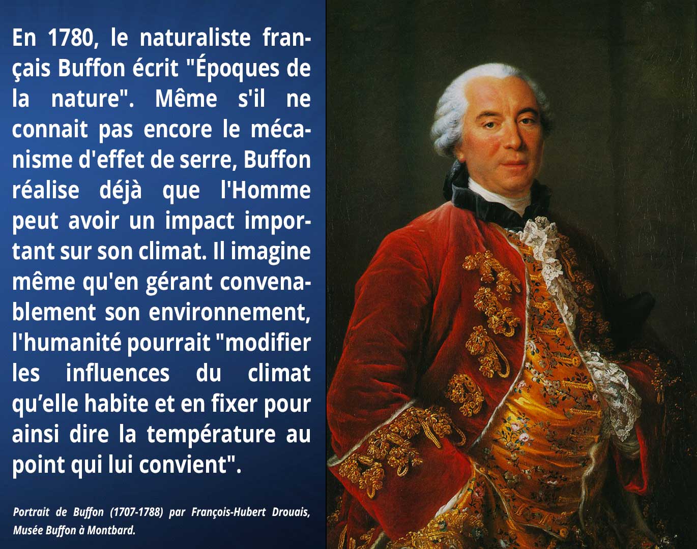 En 1780, le naturaliste français Buffon écrit 