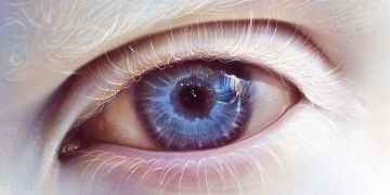 Albino Eye, dessin d'ElenaSai via DeviantArt